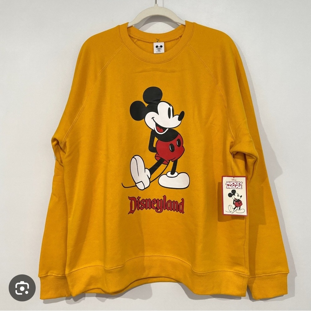 Disney Mickey Mouse Mustard Crewneck Sweater